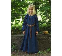 Battle-Merchant Ana Vestido Infantil Medieval Azul de Algodón