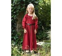 Battle-Merchant Ana Vestido Medieval Infantil Rojo Algodón