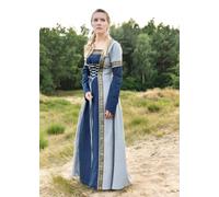Battle-Merchant Atuendo Medieval Eleanor, Azul/Gris Azulado Vestido Disfraz