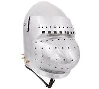 Battle-Merchant Bacinete Medieval con Visera 14 Jh Casco LARP 2 mm Acero