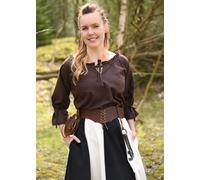 Battle-Merchant Blusa Medieval Birga M/A 3/4 Manga Marrón