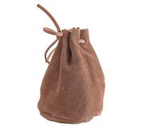 Battle-Merchant - Bolsa vikinga al Estilo Medieval para Larp - Marrón - Cuero - Grande