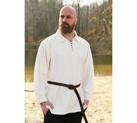 Battle-Merchant Camisa De Algodón De La Baja Edad Media, Natural