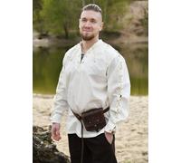 Battle-Merchant Camisa Medieval Corvin Con Cordones, Natural