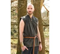 Battle-Merchant Camisa Medieval Konstantin, Sin Mangas, Verde Oliva Medieval