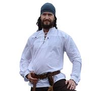 Battle-Merchant - Camisa Medieval para Hombre - Ideal para Larp Vikingo