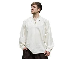 Battle-Merchant - Camisa Medieval para Hombre - Ideal para Larp Vikingo
