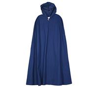 Battle-Merchant - Capa medieval con capucha/gugel - Para mujer y hombre - Ideal para LARP, estilos vikingos o disfraces - Azul