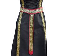 Battle-Merchant Edad Media Cinturón, y-Stoffgürtel Con Ribetes, Rojo Disfraz