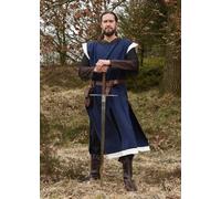 Battle-Merchant - Sobrevesta medieval Eckhart para hombre - Caballero - Azul/natural - S/L