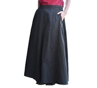 Battle-Merchant - Falda Medieval Ancha - Largo hasta el Suelo - Ropa de Estilo Vikingo para Larp - Algodón S-XXL
