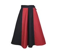 Battle-Merchant Falda Medieval Lucia para niña - Algodón - Ropa vikinga - Negro/Rojo - 6-8 años
