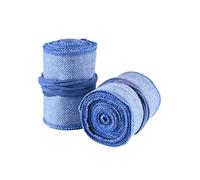 Battle-Merchant - Mangas medievales de algodón para hombre y mujer con diseño de espiga para pantalones medievales o vikinga, Azul/Natural, 350x10cm