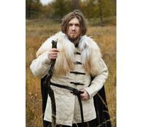 Battle-Merchant Manto Vikingo De Piel De Cordero Nordlandschnucke Blanco