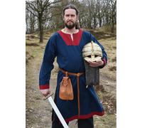 Battle-Merchant Medieval Túnica Vallentin, Azul/Rojo