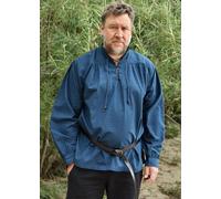 Battle-Merchant Mittelalterhemd Ludwig Azul Wikinger LARP Ropa Hombre