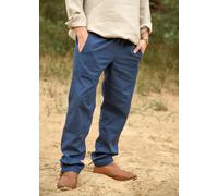 Battle-Merchant Pantalones Medievales Simples Hagen, Azules, Vikingos LARP