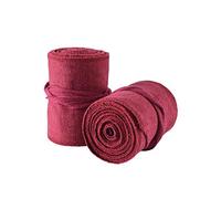 Battle-Merchant Pantorrilla medieval para hombre y mujer, par, con patrón de espiga para pantalones medievales, pantalones vikingos, algodón, envoltura de pierna, vikingos, LARP, Rojo/vino., 350x10cm