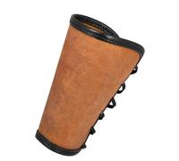 Battle-Merchant Protectores de brazo medievales de piel, par de brazaletes vikingos, armadura de cuero, accesorios medievales para LARP y cosplay