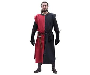 Battle-Merchant - Sobrevesta medieval Eckhart para hombre - Caballero - monocolor/cuadros - S-XXL