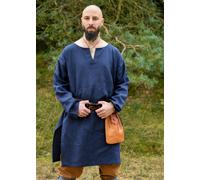 Battle-Merchant Túnica De Lino Medieval, Azul Oscuro