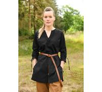 Battle-Merchant Tunica Femenina Ylva, Negra Medieval Vikingo LARP