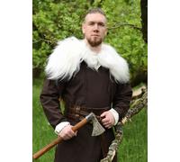 Battle-Merchant Túnica Medieval Simple Gunther, De Manga Larga, Marrón