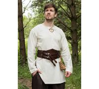 Battle-Merchant Túnica Medieval Simple Gunther, De Manga Larga, Natural