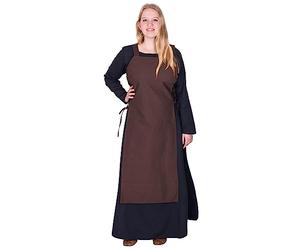 Battle-Merchant Vestido Medieval de Tinna para Mujer, con Cordones, sin Mangas, de algodón, Estilo Vikingo