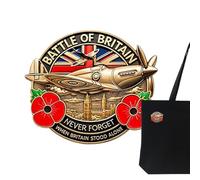 Battle Of Britain Conmemorative Badge, Metal Lapel Pin, Emblem Brooch, Keepsake Badge, England Commemorative Pin, Never Forget Badge, Royal Air Force Brooch, Commemora, Se référer au descriptif,