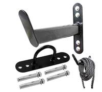 Battle Rope Hook Para Gimnasio - Estante De Acero Duradero | Soporte Montada en La Pared Con Acabado Negro, Organizador De Cuerdas De Entrenamiento, Soporte De Equipos De Entrenamiento, Accesorio De A