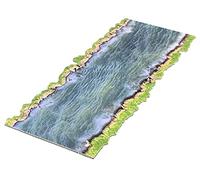 Fantasy Battle Systems Wargames Terrain - Roads and River - Multi Level Tabletop War Game Board - Wargaming 40K Universe - BSTFWA005
