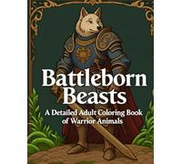 Battleborn Beasts: A Detailed Adult Coloring Book of Fantasy and Historical Warrior Animals 20+ Intricate Designs