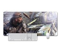 Battlefield 5 5 XXL Anime Alfombrilla para ratón 900 x 400 mm - Speed Gaming Mousepad - Mouse Pad para Ordenador - 3mm Goma Antideslizante, para Gamers Ordenador, PC y Laptop, N