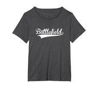 Battlefield Baseball Vintage Retro Fuentes Camiseta, Mujer Tallas Grandes, Jaspeado Oscuro, 6XL Grande