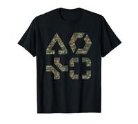 Battlefield Class Woodland Army Camo Symbol Game Design BF6 Camiseta