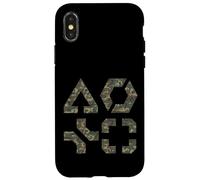 Battlefield Class Woodland Army Camo Symbol Game Design BF6 Carcasa para iPhone X/XS