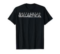 Battlestar Galactica Metallic Title Logo Camiseta
