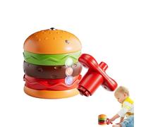 Battling Top for Kids, Light-Up Hamburger Spin Top, Interactive Toy with Music, Portable Travel Game, Balance Toy for Home, Kindergarten and Classroom Fun, 1 pieza