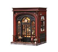 BATTREVO Book Nook-Café Warmglow-DIY Set Erwachsene，Mit LED-Licht，Book Nook bausatz，Puppenhaus Holz Tiny House, Navidad, cumpleaños, Regalos