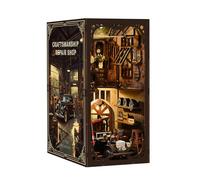 BATTREVO Book Nook Kits-Taller de reparación de automóviles- for Adults - DIY Miniature Bookshelf Insert with LED Lights, Creative Craft Book Nook Kits for Adults