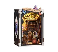 BATTREVO DIY Book Nook Kit-Buch „Das Reich Der Magie“-mit LED LichtDIY 3D Puppenhaus Holz-Puzzle,Book Nook Kit für Erwachsene,Bookshelf Decor,Weihnachten Geburtstag Geschenke