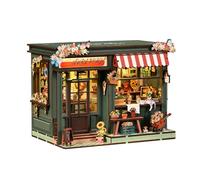 BATTREVO DIY Book Nook Kit-Sala de Flores Aura Verde-Buchstütze Aus Holz und 3D-Puzzle mit LED-Licht,bastelset Erwachsene,Dekoration Des Bibliotheksregals