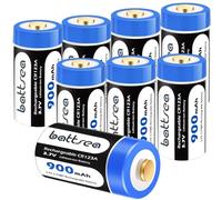 Battsea Baterías 900mAh compatibles con cámara Compatible with Arlo VMC3030 VMK3200 VMS3230 VMS3330 VMS3430 linternas micrófono Detector de Humo Reloj Despertador (Paquete de 8)