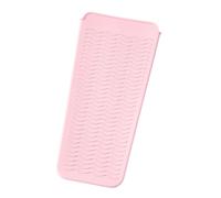 Batum Alfombrilla de Silicona Resistente al Calor para Herramientas de Peinado, rizadores, planchas de Pelo, hogar y salón (Rosa)