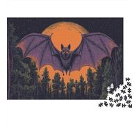Batuta Rompecabezas Imposible,desafío para Adultos Bosque Nocturno Lunar Juego Educativo 1000 Piezas Obra De Arte De Juego De para Adultos, Regalos A Partir De 14 Años 1000pcs (75x50cm)