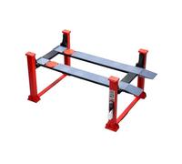 BAUBAUPLAY 1:18 Escala Reparación de Automóviles Modelo de Plataforma Elevadora de Cuatro Columnas, DIY Taller de Automóviles, Escena de tuning de taller de automóviles para aficionados