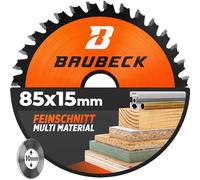 BAUBECK Multi Material Disco 85x15 - Disco sierra circular 85mm madera, aluminio y mucho más. - Disco sierra circular 85mm con anillo de reducción de 10mm gratis - Disco sierra 85x10