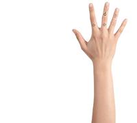 BAUCH 2 Hojas de Tatuajes Temporales para Dedos de Adultos, Tatuajes Falsos Impermeables para Hombre y Mujer, Diseños Pequeños para Manos