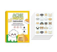 BAUCH Parches de Acné Set de 100, Parches Anti Granos Hydrocolloides con Diseño Perro Cartoon, Parches para Acné Invisibles para Día & Noche